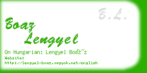 boaz lengyel business card